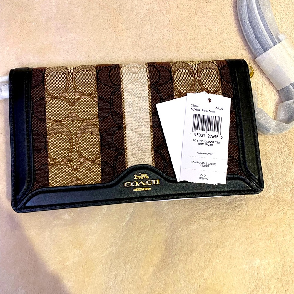 COACH mini crossbody bag khaki & black